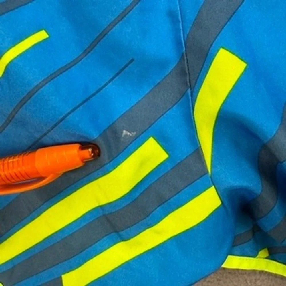 Nike Running Shorts Dri-FIT Geometric Athletic Medium Blue Yellow Performance